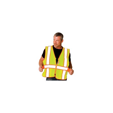 Pip CLASS 2 MESH VEST 3 POCKETSZIPPER CLOSURE, 2IN., PK 50 302-USV5LY